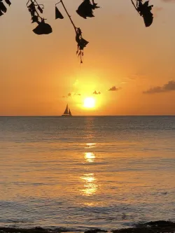 Sonnenuntergang an einem Strand in Punta Cana